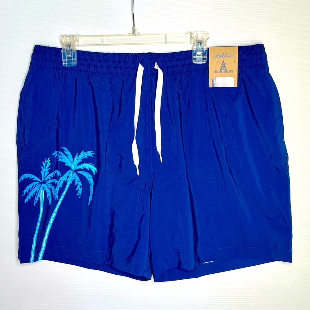 Chubbies The Tropical Oasis 5.5" Swim Trunk w/ Liner Shorts Size XXL Blue NWT